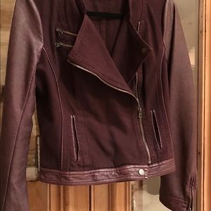 Plum colored crop jacket